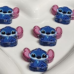 Acrylic Focal Bead 2 Pcs Sti Blue Alien Beaded Pen Crafts Jewelry Making Clip